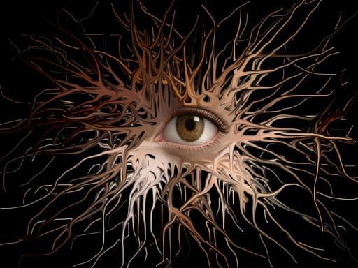 Vol - a wolf-sized disembodied eye amidst a mass of fleshy tentacles