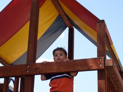 4 years on school playground