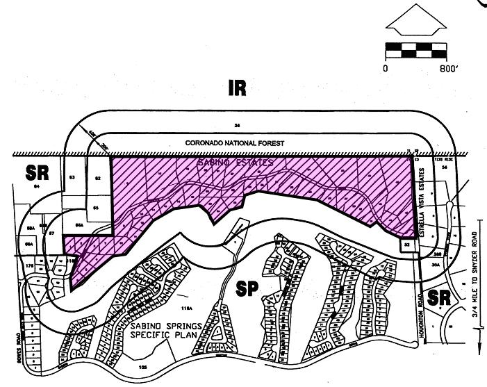 Map of Sabino Estates at Sabino Springs