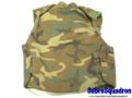 U.S. Flak Vest in woodland camo Back View