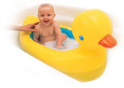 Duck Baby Bath - Make bathtime more enjoyable with this inflatable padded baby bath!