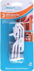 Spring latches locks for cabinets.  3 per pack.