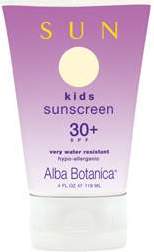SPF 30 Alba Botanica Sunscreen which also soothes and heals skin.  Smells great.  118mL