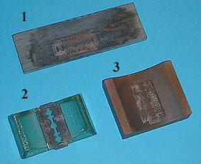 Stone and glass stroppers.