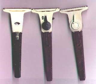 Schick and Gillette band razors Back View.