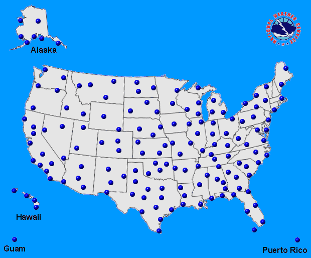 Click on site to goto Doppler Radar