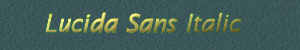 Lucida Sans Italic