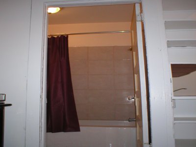 Full bath with shower over tub (tough to photograph)
