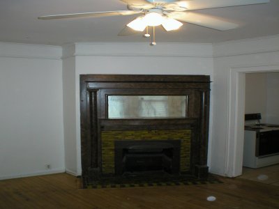 Decorative fireplace in livingroom