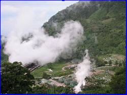 Geothermal power plant in Valencia, Negros Oriental, Philippines