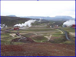 Krafla Geothermal Station in northeast Iceland