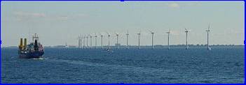 Offshore wind turbines near Copenhagen