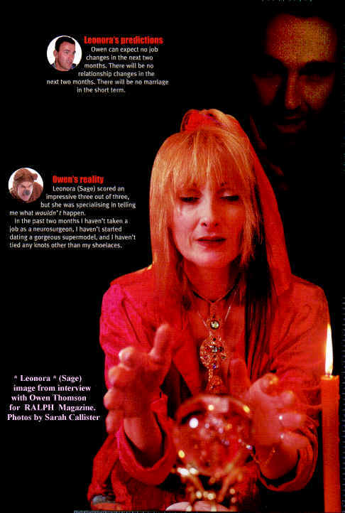 * Leonora * (Sage) and Owen the 'ghost' in RALPH Magazine