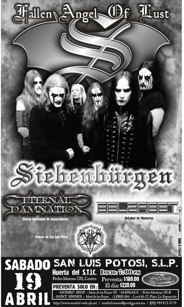 Fallen Angel Of Lust Flyer