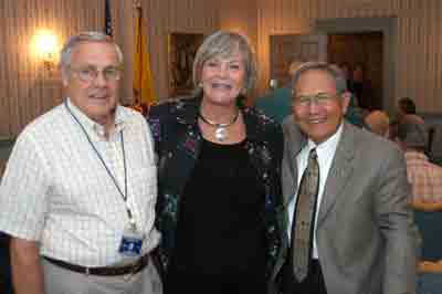 Lion member Ron Petre with wife Past President Ellen and Past President Dr. Edgar Balcueva.