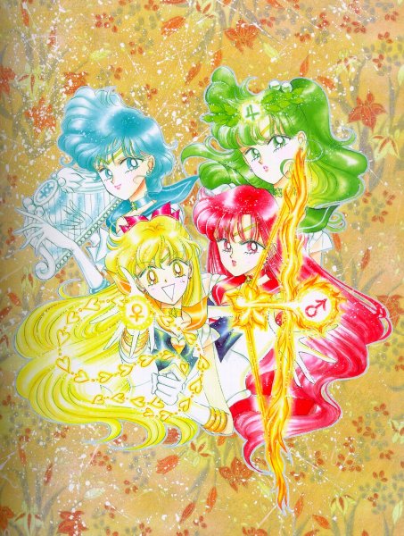 Sailor Senshi with their planet powers showing