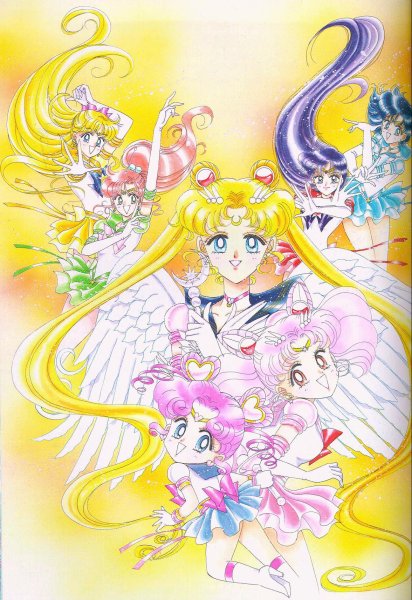 Sailor Scouts and Sailor Chibi with Sailor Chibi Chibi