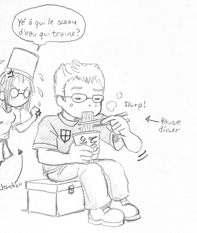 Voici la version originale du gag de Jo-chan et du seau d'eau de Jubilee. J'ai pr�f�r� faire un petit montage pour le magasine.