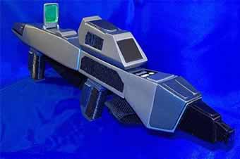 Un fusil phaseur de Type III avec toutes les options.