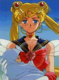 sailor moon and baby saturn