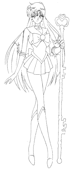 Sailor Moon Pluto Coloring Pages Sketch Coloring Page