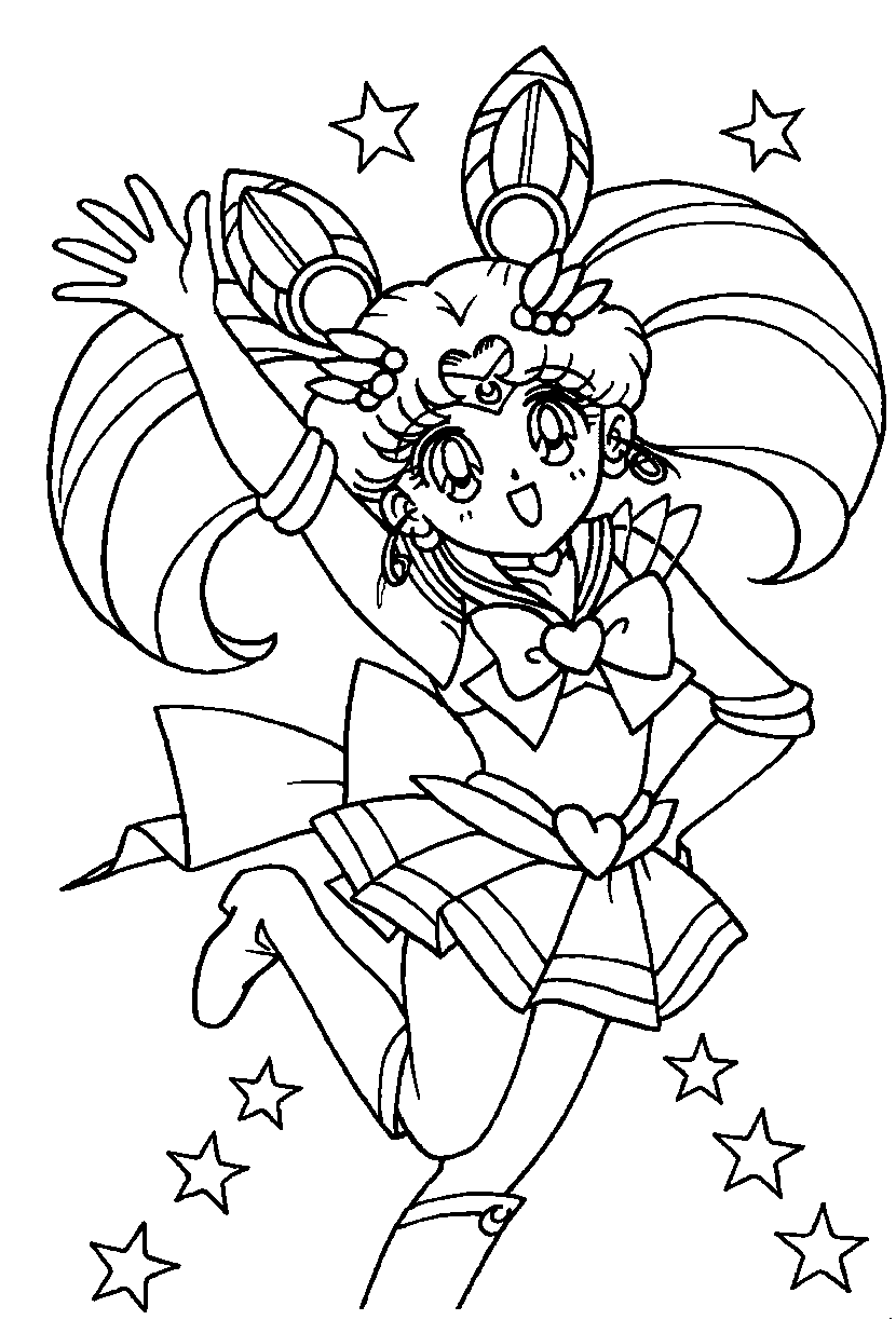 sailor chibi chibi moon coloring pages - photo #18