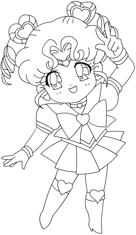 sailor chibi moon coloring pages - photo #10