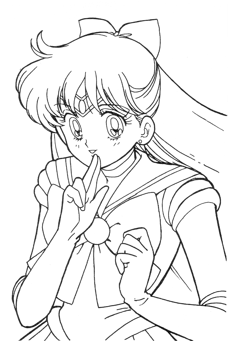 Sailor Venus Coloring Pages s sailor moon colouring book