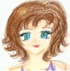 a pic of Chikako's face done with oil crayons