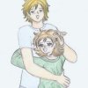 Chikako attacking Kalei with a great big hug
