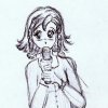 Chikako shyly singing karaoke