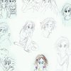 Some story/scene idea sketches.  There is one Myrkr Power Make-UP picture and one Thousand Flower Spiral attack pic but most are just Chikako as Chikako, plus the Prince and another Senshi.