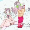 Chikako and Aiko in winter