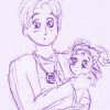 Chikako's real father, Justen.  
Little Chikako's in this, too, but i don't think it really counts as a picture of her. :)