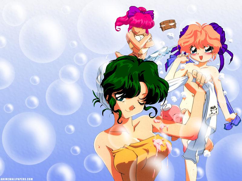 Cresent Kendra and Cat are all squeeky clean and haveing fun with Bubbles