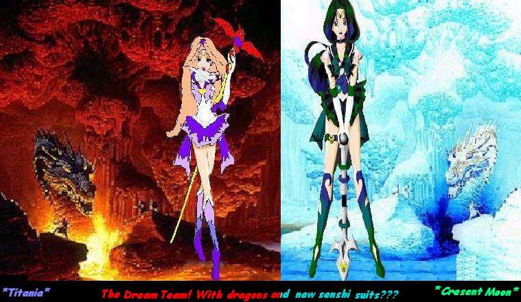 The dragon twins Titania of Fire and Cresent of Ice