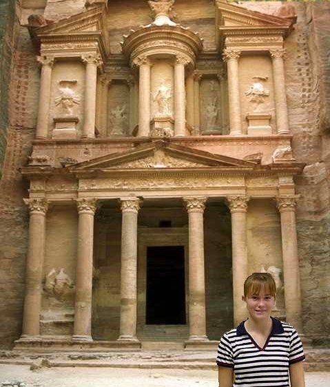 Me in front of old building in Africa
