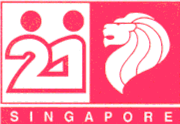 The logo of SAJAFA-21 comprises the lion symbol 
and the symbol of the Friendship Programme for the 21st Century

The lion symbolises courage, strength and excellence. It is depicted in 
solid red against a white background : the colours of Singapore flag.

The mane divides into five segments which represents the nation's five 
ideals as embodied in the five stars of the flag : democracy, peace 
progress, justice and equality. 

The lion's face is fixed unswervingly on the tasks at hand and beyond into the future. 
That in itself is symbolic of our nation's single-minded resolve to face any foe and 
overcome any obstacle.