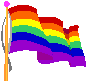 wehende Regenbogenflagge