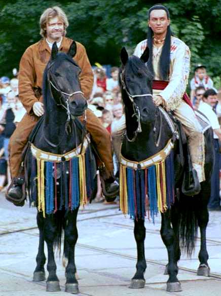 Winetou und Old Shaterhand bei der Sternenreiterparade 