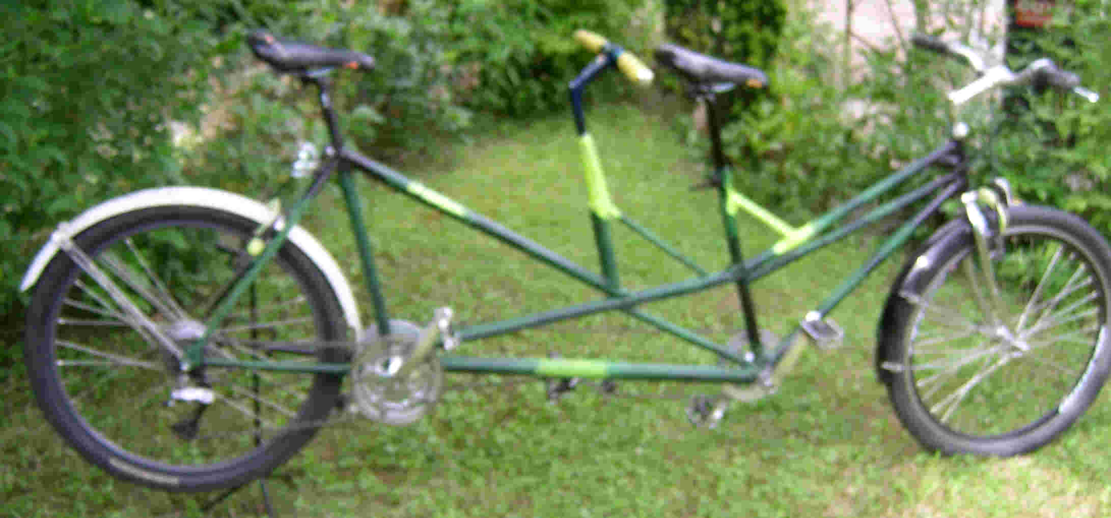 Seitenansicht von meinem Tandem