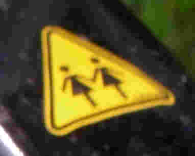 gelbes,schwarzes Shoe-Logo auf meinem Tandem