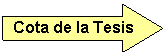 Flecha derecha: Cota de la Tesis