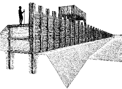 Holz-Erde-Mauer