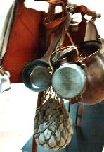 Rekonstruktion eines Gep�ckb�ndels im Museum Haltern