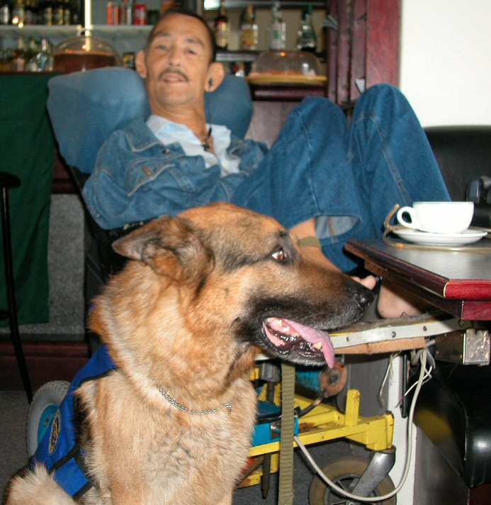 Tertius and Xanto in a local coffee shop