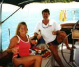 Elegant lunch during sailing