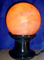 Large Crystal Ball on Marble Base