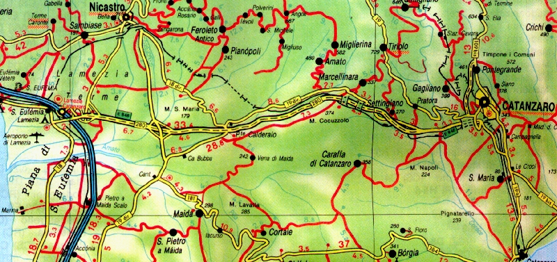 map showing Iacurso and surrounding area