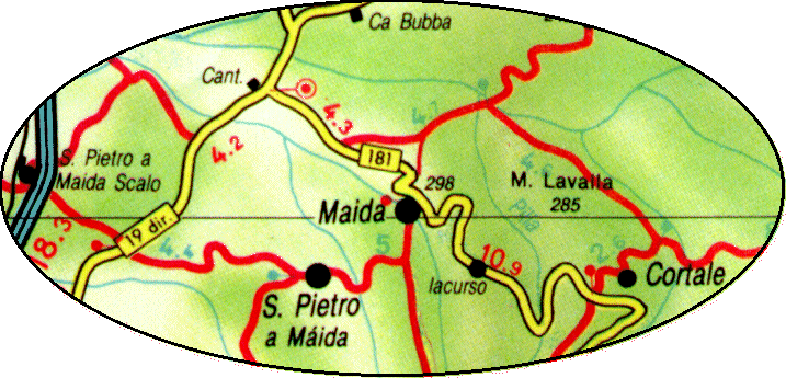 Detail of Maida, Iacurso and Cortale.